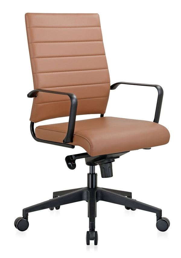 Classic executive meeting chair| soft PU vinyl in Black or Tan