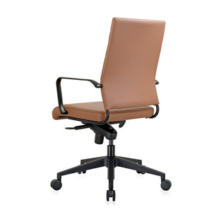 Classic executive meeting chair| soft PU vinyl in Black or Tan