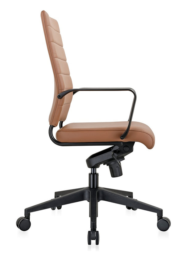 Classic executive meeting chair| soft PU vinyl in Black or Tan