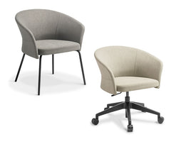 Clove Office Tub Chair-Reception-visitor Tub chair-two bases-three colour options