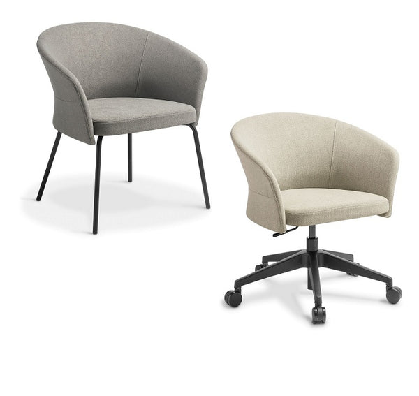 Clove Office Tub Chair-Reception-visitor Tub chair-two bases-three colour options