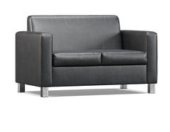 Cosmo two seater couch- NZ made-quick ship delivery- commercial Black Vinyl upholstery