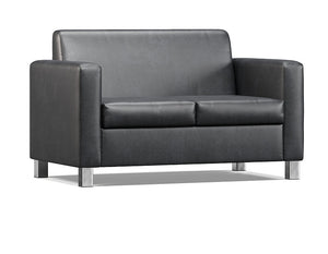 Cosmo two seater couch- NZ made-quick ship delivery- commercial Black Vinyl upholstery