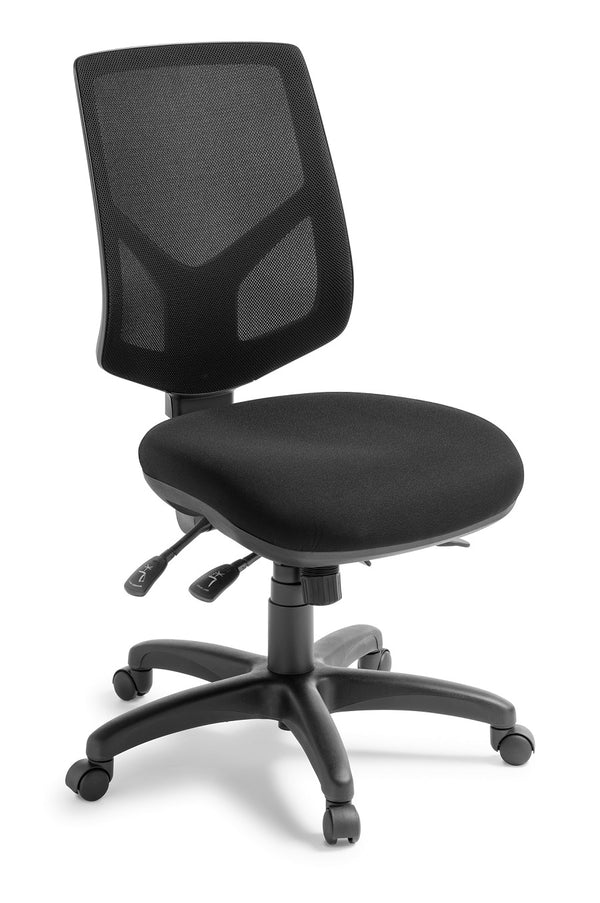 Crew mesh back office chair-3 lever AFRDI certified office chair with large wide seat-colour options-NZ built