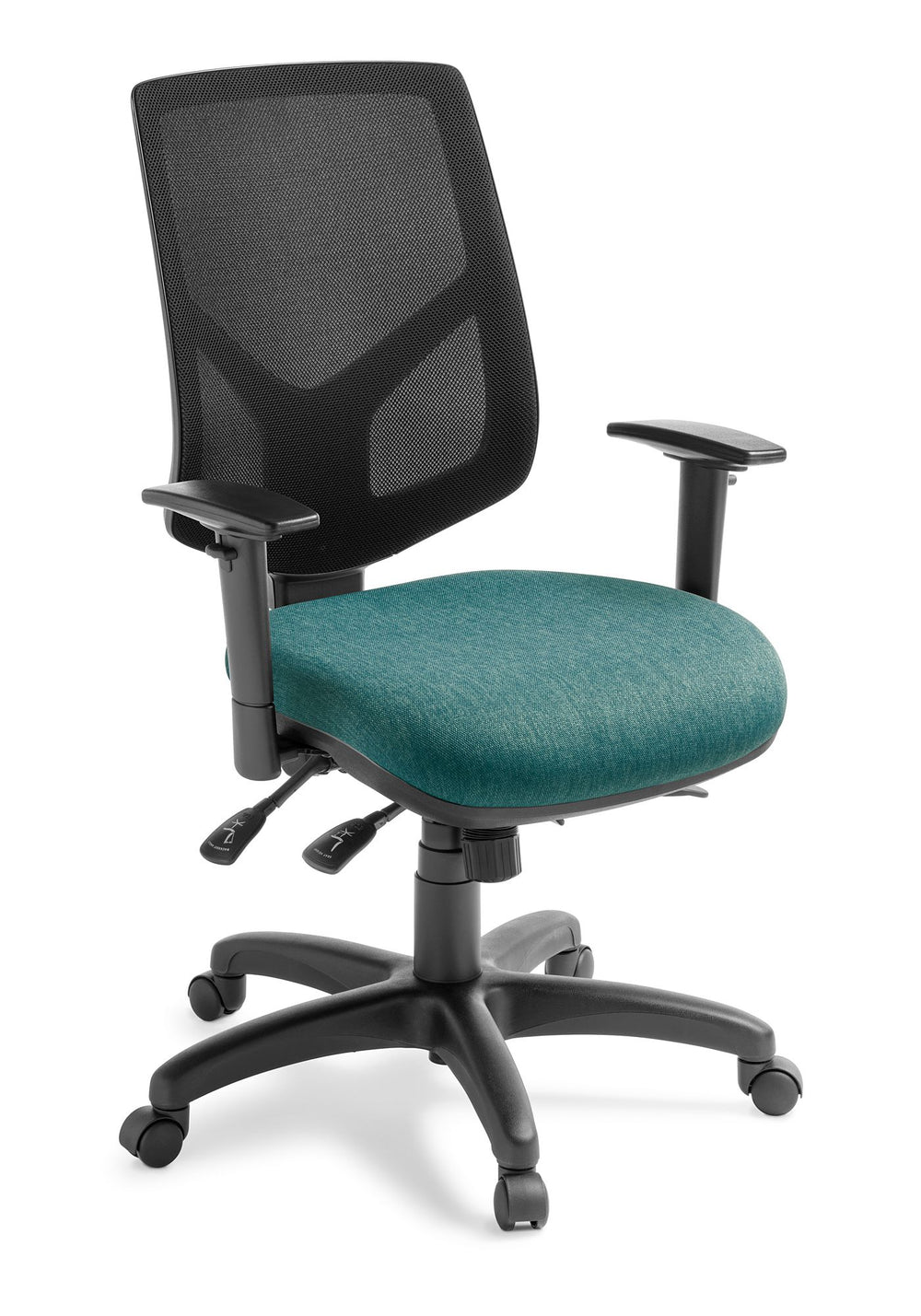 Crew mesh back office chair-3 lever AFRDI certified office chair with large wide seat-colour options-NZ built