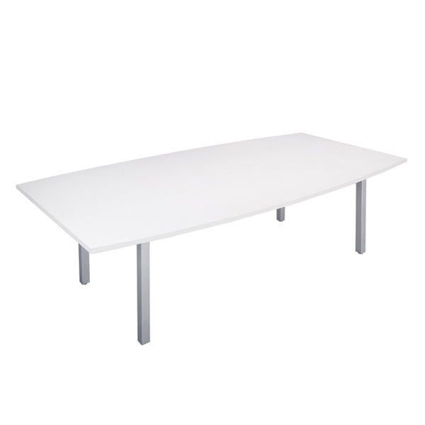 Cubit board table-bow shaped top-8 seater table-2400 x 1200- 3 frame with 4 top colour options