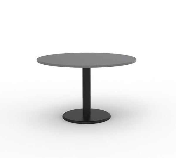 NZ Round Meeting Table - steel pedestal disc base - N Z made range