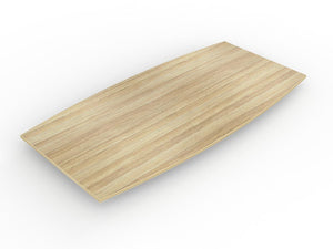 Cubit board table-bow shaped top-8 seater table-2400 x 1200- 3 frame with 4 top colour options