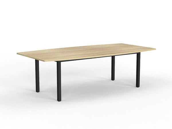 Cubit board table-bow shaped top-8 seater table-2400 x 1200- 3 frame with 4 top colour options