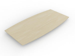 Cubit board table-bow shaped top-8 seater table-2400 x 1200- 3 frame with 4 top colour options