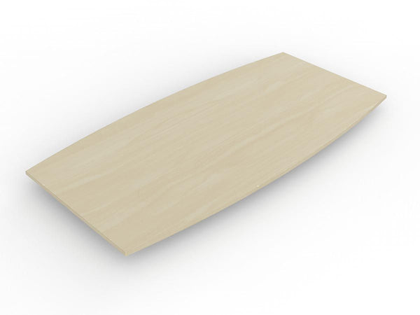 Cubit board table-bow shaped top-8 seater table-2400 x 1200- 3 frame with 4 top colour options