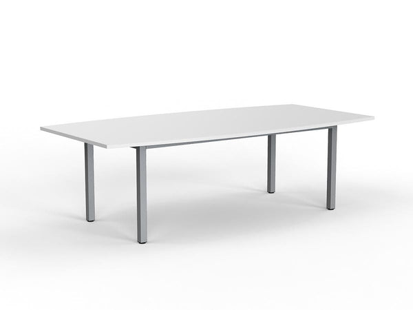 Cubit board table-bow shaped top-8 seater table-2400 x 1200- 3 frame with 4 top colour options