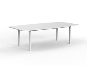 Cubit board table-bow shaped top-8 seater table-2400 x 1200- 3 frame with 4 top colour options