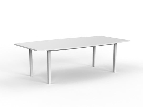 Cubit board table-bow shaped top-8 seater table-2400 x 1200- 3 frame with 4 top colour options