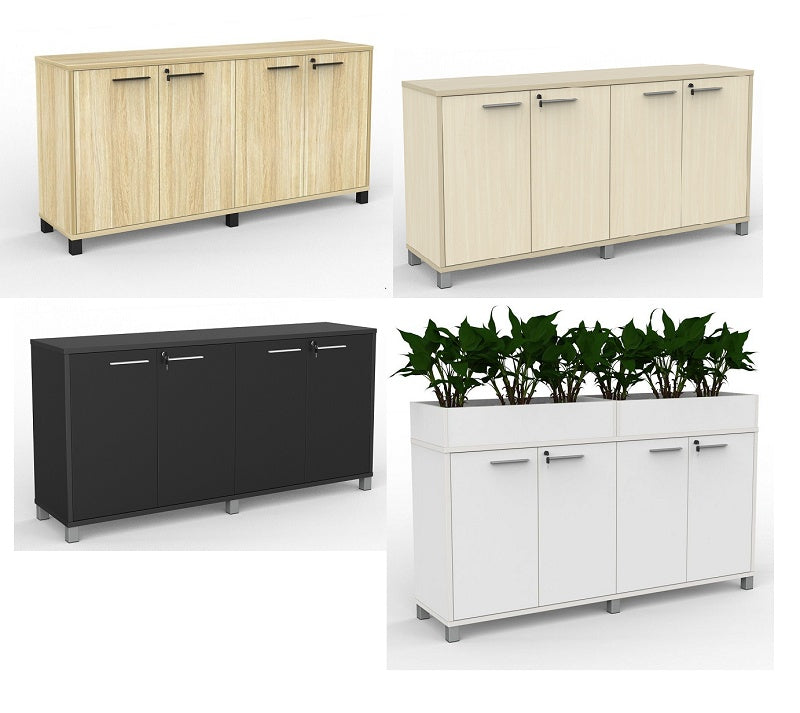 Cubit Credenza- locking four door storage cupboard-1800 wide- 900 high-four standard colours