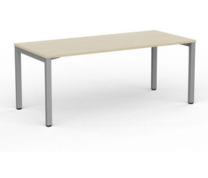 Cubit office desk |silver square steel desk frame with four desk top colours