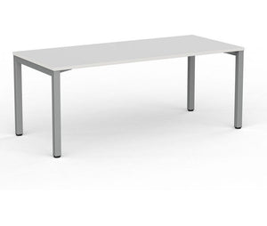 Cubit office desk |silver square steel desk frame with four desk top colours