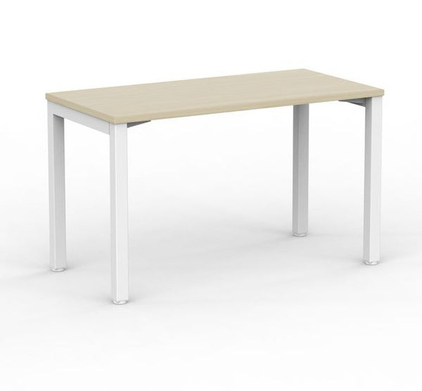 Cubit Office Desk| White square steel desk frame with four desk tops colours-