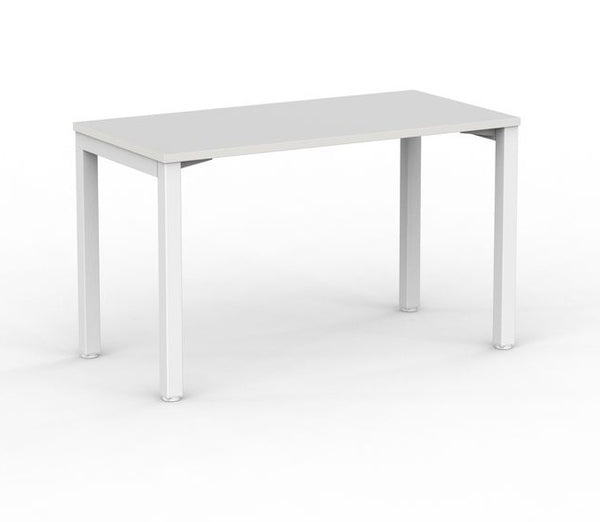 Cubit Office Desk| White square steel desk frame with four desk tops colours-