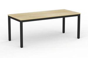 Cubit office desk| Black square steel desk frame- with four desk top colours