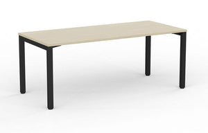 Cubit office desk| Black square steel desk frame- with four desk top colours