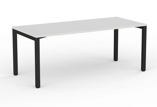 Cubit office desk| Black square steel desk frame- with four desk top colours
