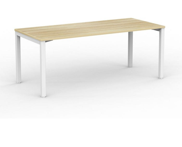 Cubit Office Desk| White square steel desk frame with four desk tops colours-