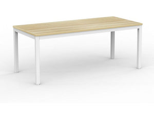 Cubit Office Desk| White square steel desk frame with four desk tops colours-