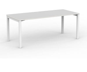 Cubit Office Desk| White square steel desk frame with four desk tops colours-