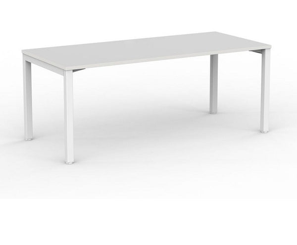 Cubit Office Desk| White square steel desk frame with four desk tops colours-