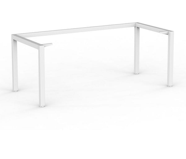 Cubit Office Desk| White square steel desk frame with four desk tops colours-