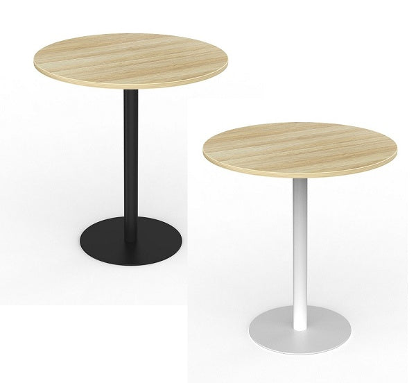 Cubit Polo bar leaner table- 900mm round top-steel pedestal base 1 meter high