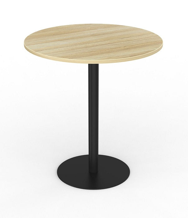 Cubit Polo bar leaner table- 900mm round top-steel pedestal base 1 meter high