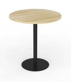 Cubit Polo bar leaner table- 900mm round top-steel pedestal base 1 meter high