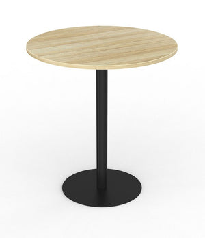 Cubit Polo bar leaner table- 900mm round top-steel pedestal base 1 meter high