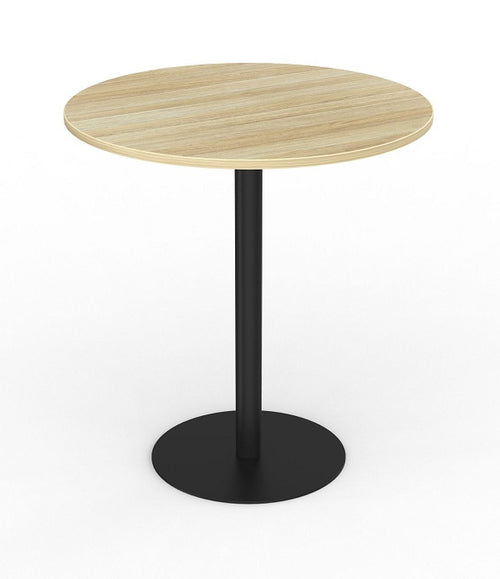 Cubit Polo bar leaner table- 900mm round top-steel pedestal base 1 meter high