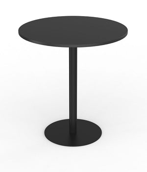 Cubit Polo bar leaner table- 900mm round top-steel pedestal base 1 meter high