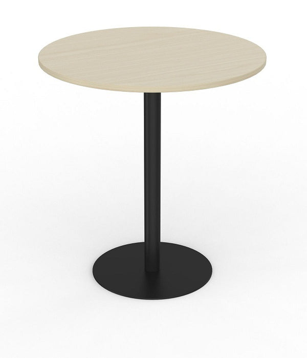Cubit Polo bar leaner table- 900mm round top-steel pedestal base 1 meter high