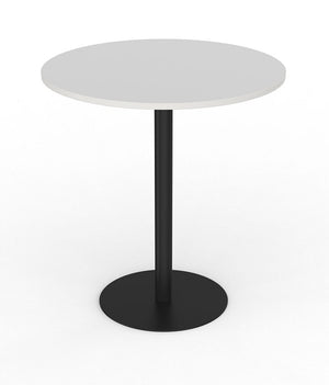 Cubit Polo bar leaner table- 900mm round top-steel pedestal base 1 meter high