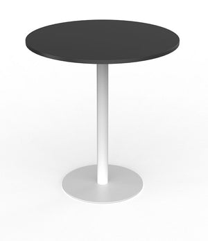 Cubit Polo bar leaner table- 900mm round top-steel pedestal base 1 meter high