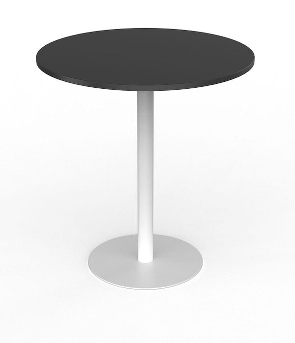 Cubit Polo bar leaner table- 900mm round top-steel pedestal base 1 meter high