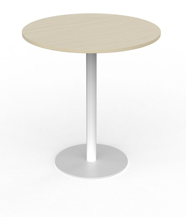 Cubit Polo bar leaner table- 900mm round top-steel pedestal base 1 meter high