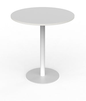 Cubit Polo bar leaner table- 900mm round top-steel pedestal base 1 meter high