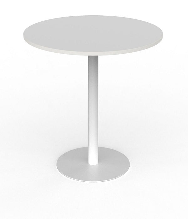 Cubit Polo bar leaner table- 900mm round top-steel pedestal base 1 meter high