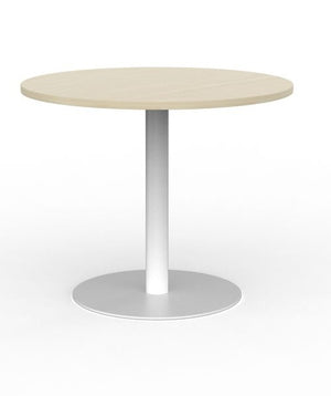 Cubit Polo Round Meeting Table| Black or White steel base| 900 or 1200 round tops-4 top colours