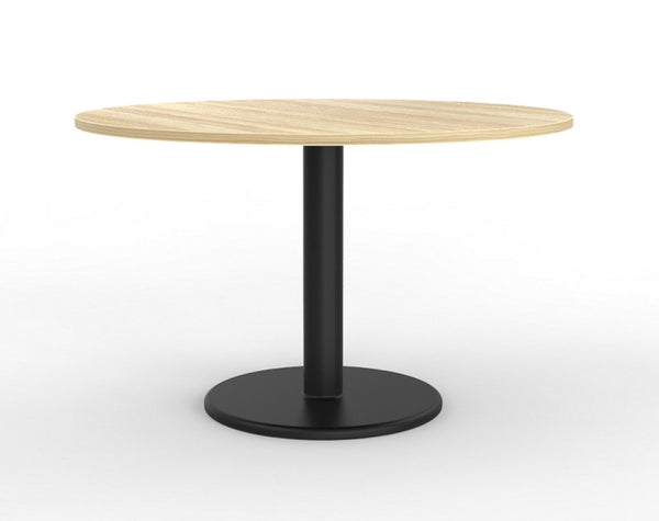 Cubit Polo Round Meeting Table| Black or White steel base| 900 or 1200 round tops-4 top colours