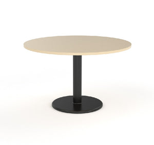 Cubit Polo Round Meeting Table| Black or White steel base| 900 or 1200 round tops-4 top colours