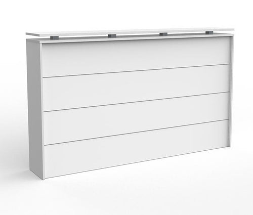 Cubit Reception counter- single front panel 1200 high that sits in front of 1800 office desk