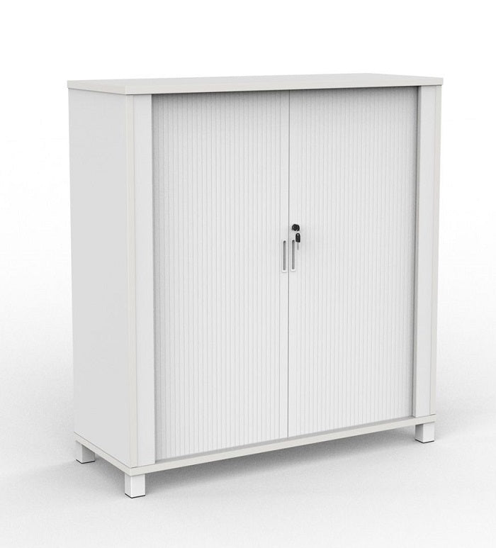 Cubit Tambour door storage unit-1300H x 1200W-optional planter box- White only