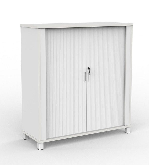 Cubit Tambour door storage unit-1300H x 1200W-optional planter box- White only